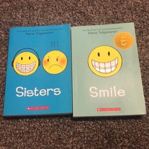 Scholastic books smile and sisters by Raina Telgemeier